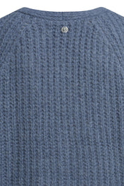 Strickcardigan mit V-Ausschnitt - 608 - Blau
