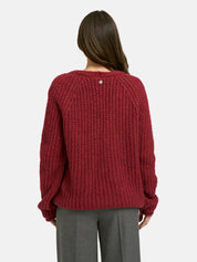 Strickjacke aus Wollmix - 411 - Rot