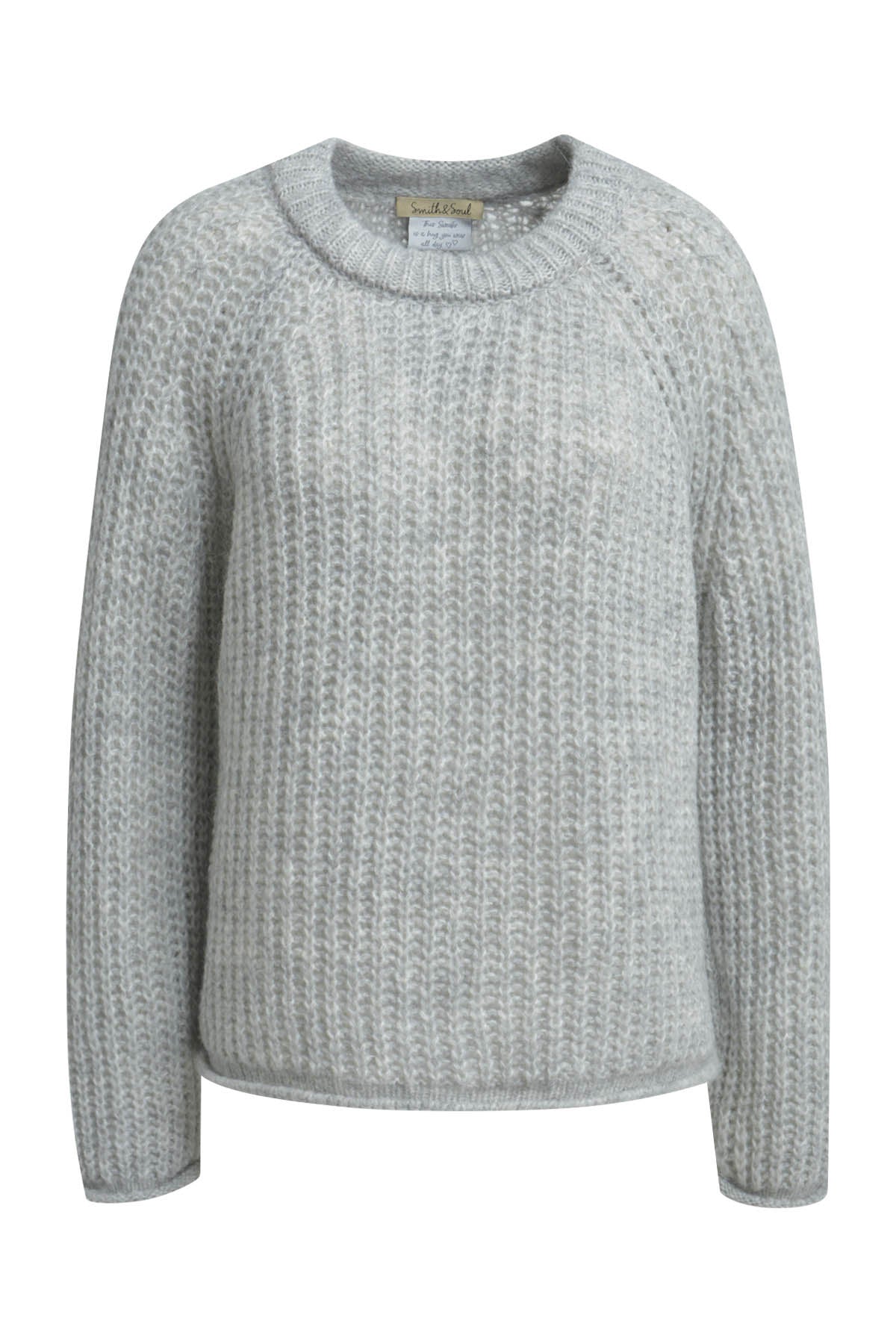 Strickpullover aus Wollmix - 811 - Grau