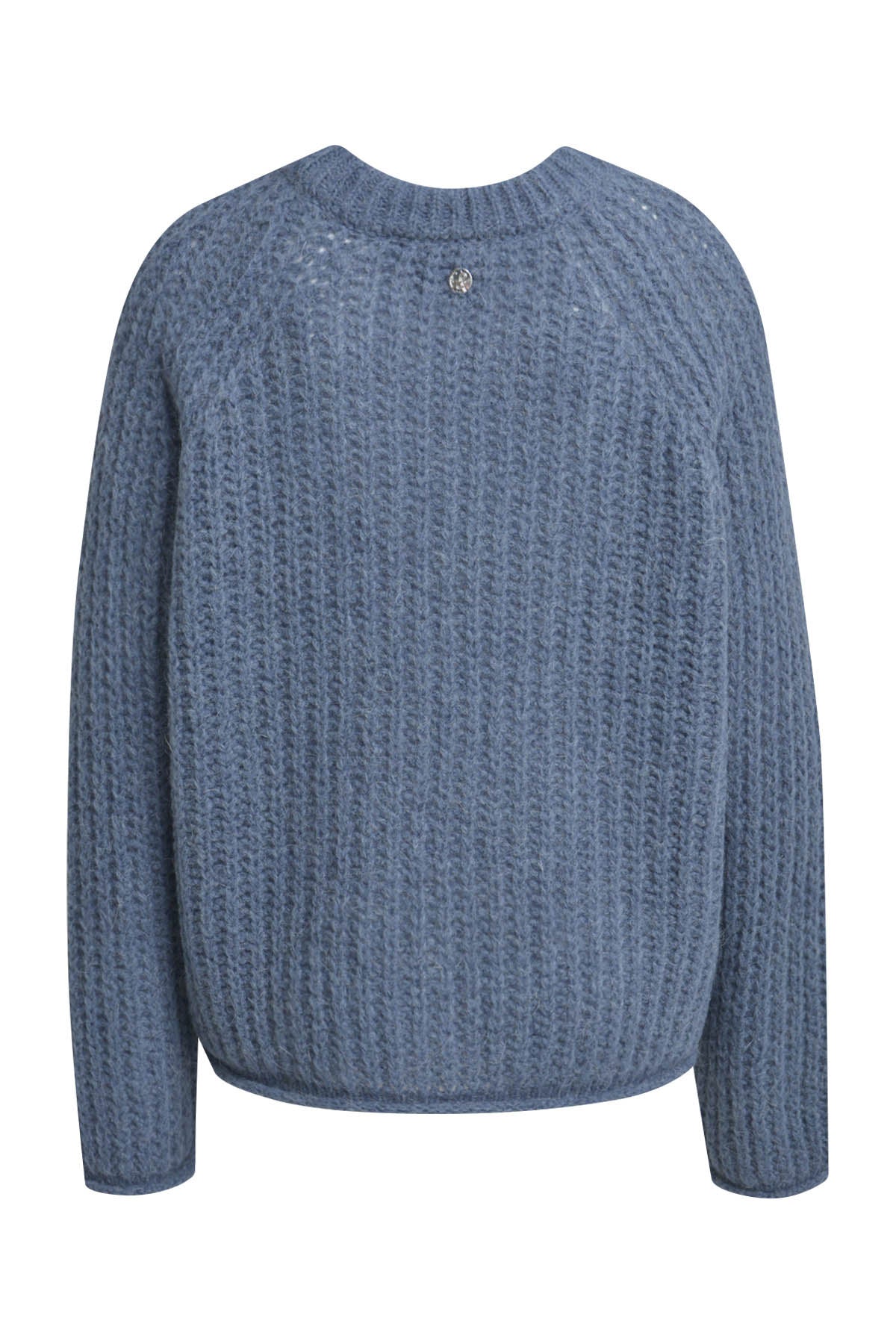 Strickpullover mit Rundhalsausschnitt - 608 - Blau