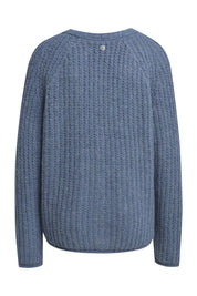 Strickcardigan mit V-Ausschnitt - 608 - Blau