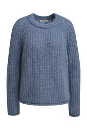 Strickpullover mit Rundhalsausschnitt - 608 - Blau