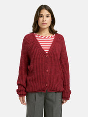 Strickjacke aus Wollmix - 411 - Rot