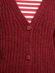 Strickjacke aus Wollmix - 411 - Rot