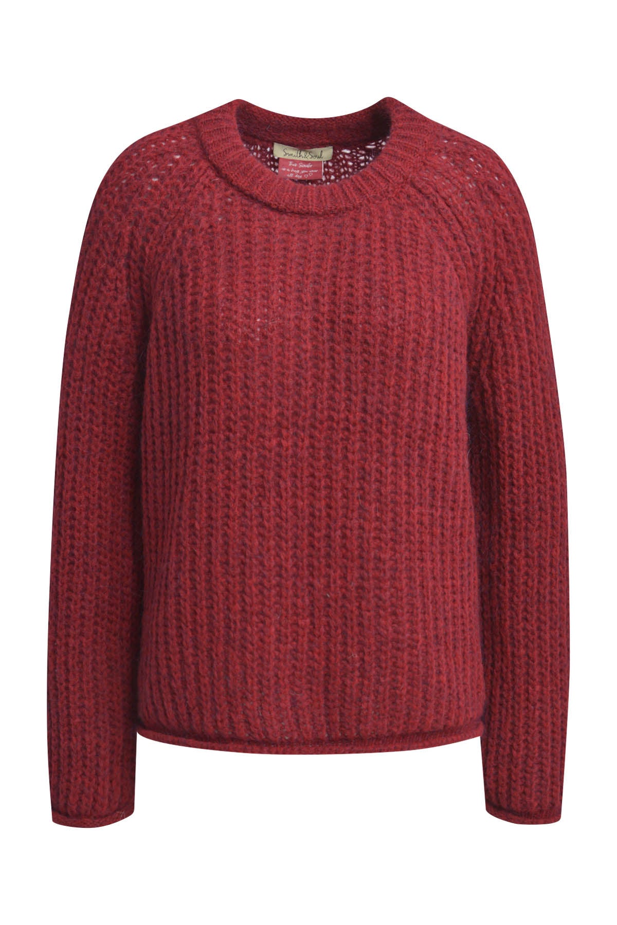 Strickpullover aus Wollmix - 411 - Rot