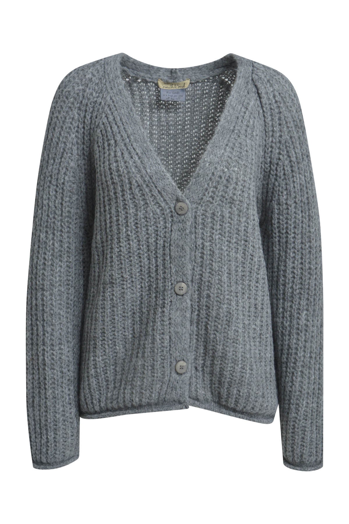 Strickjacke aus Wollmix - 803 - Grau