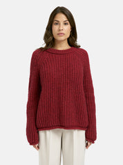 Strickpullover aus Wollmix - 411 - Rot