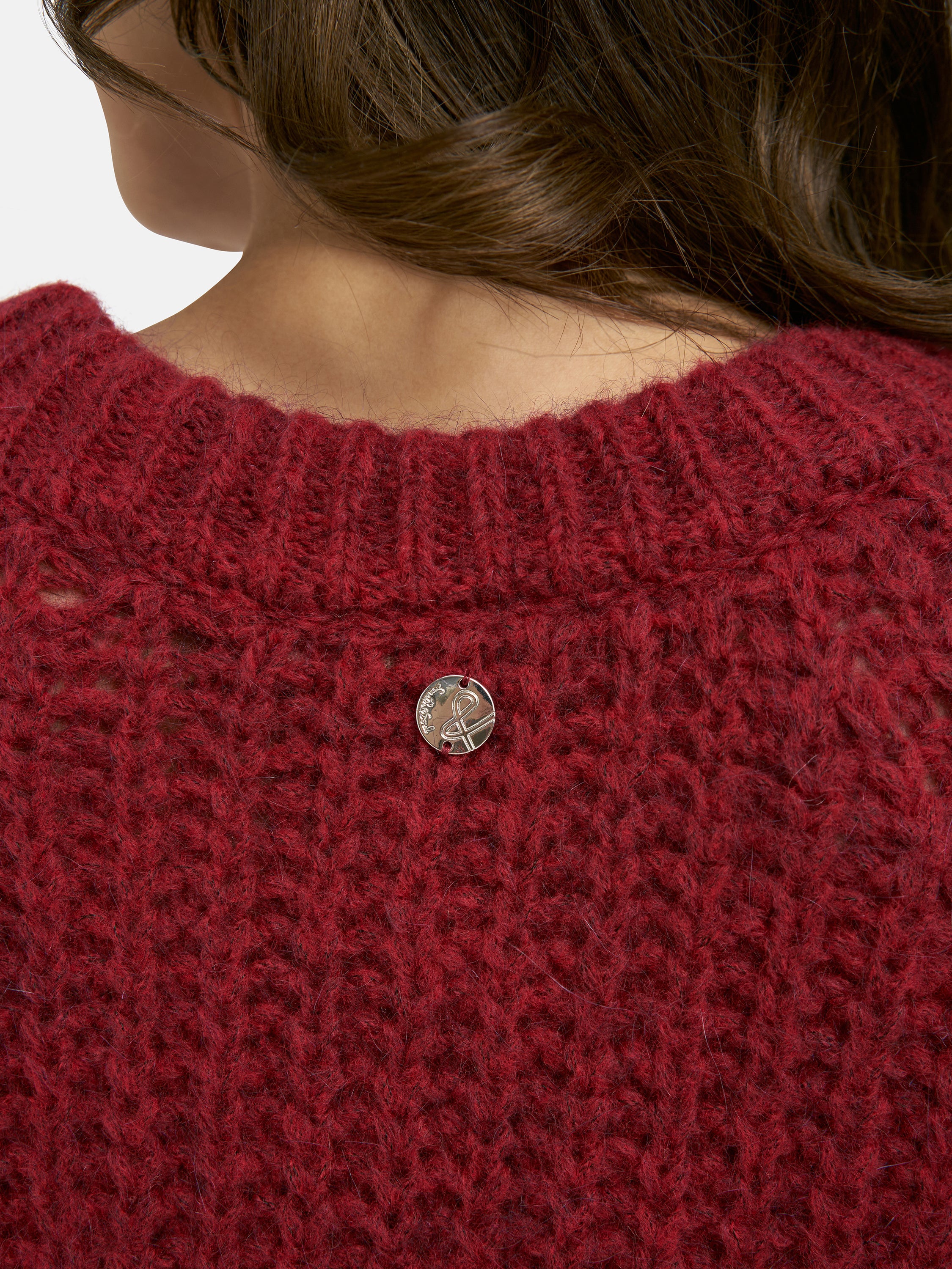 Strickpullover aus Wollmix - 411 - Rot
