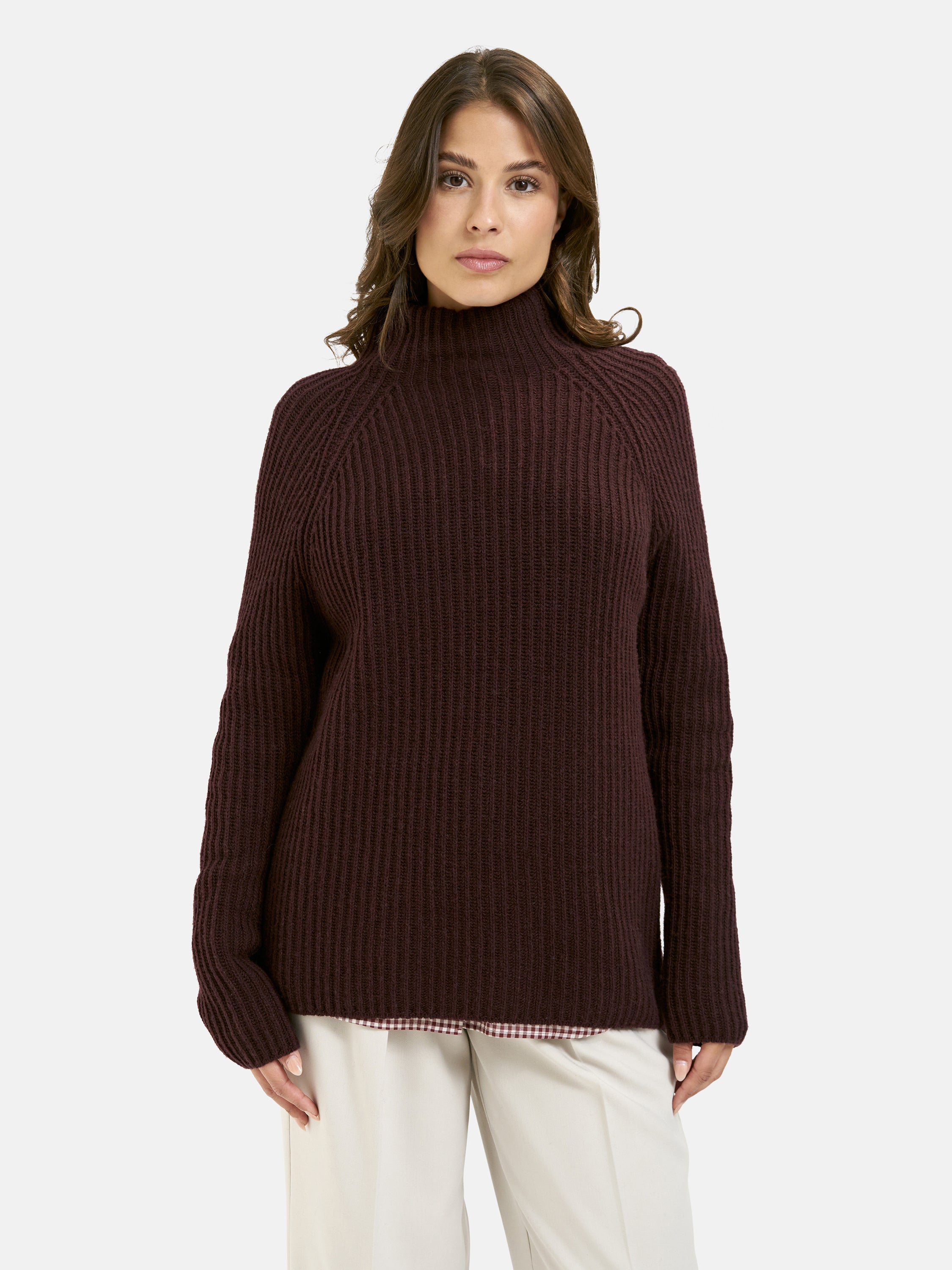 Strickpullover aus Wollmix - 508 - Rot