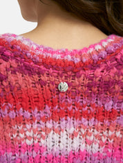 Strickpullover gemustert - 1411 - Pink
