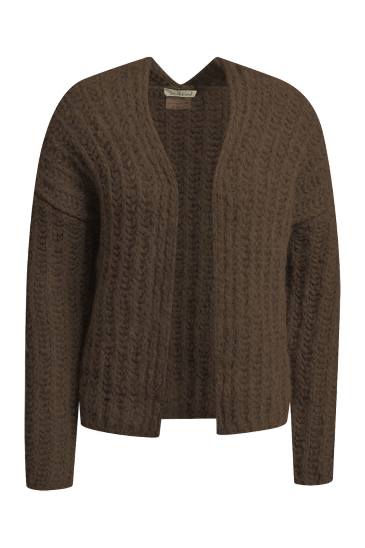Strickcardigan aus Alpakamix - 903 - Braun