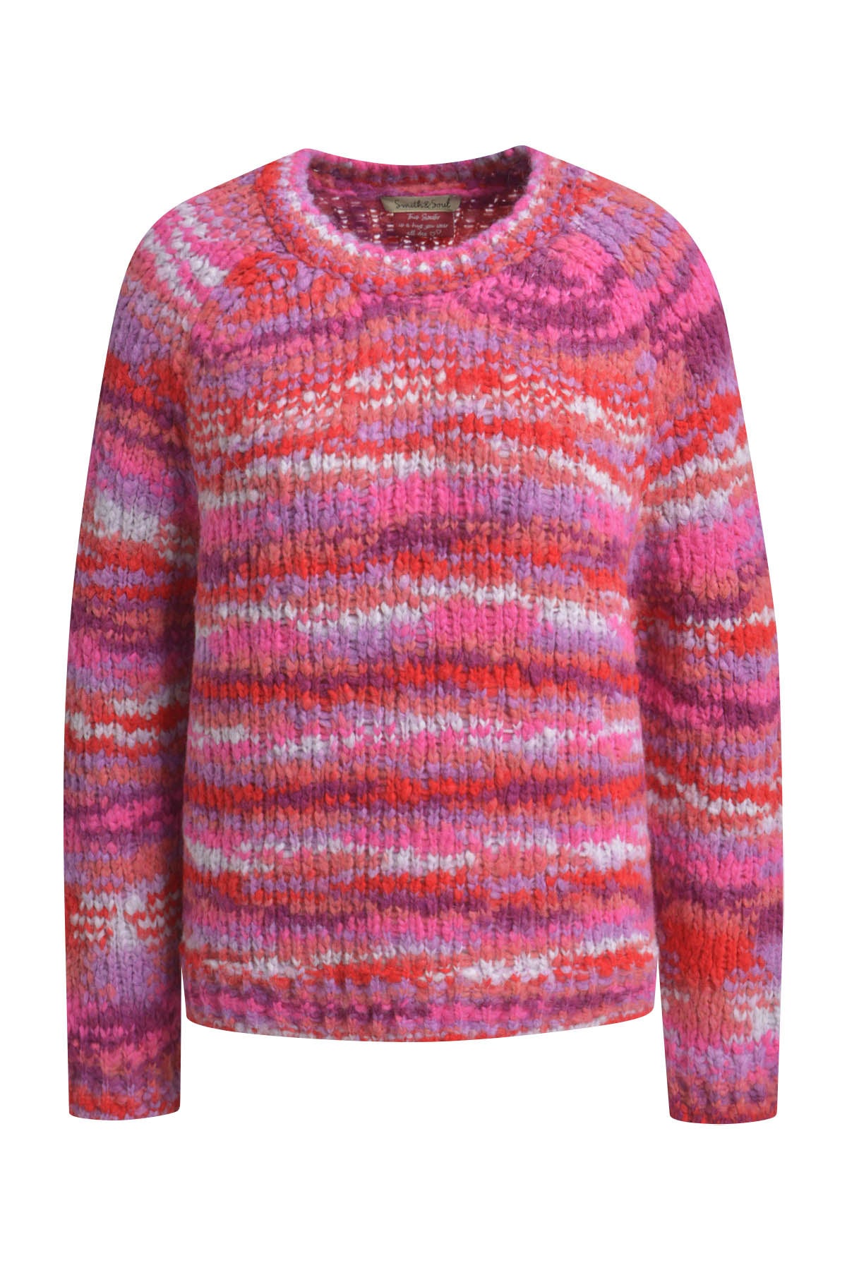 Strickpullover gemustert - 1411 - Pink