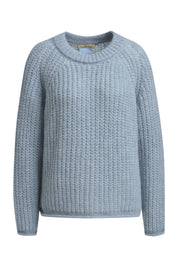 Strickpullover mit Rundhalsausschnitt - 603 - Blau