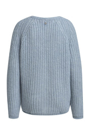 Strickcardigan mit V-Ausschnitt - 603 - Blau