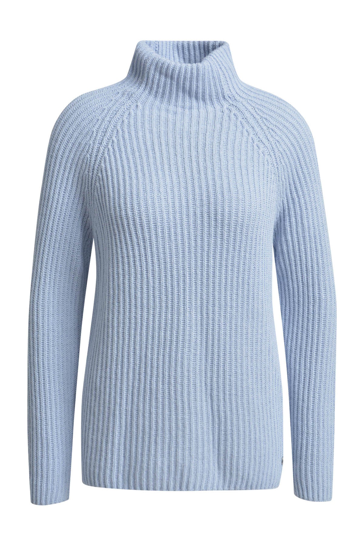 Strickpullover mit Stehkragen - 603 - Blau