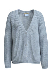 Strickcardigan mit V-Ausschnitt - 603 - Blau