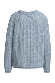 Strickpullover mit Rundhalsausschnitt - 603 - Blau