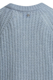 Strickpullover mit Rundhalsausschnitt - 603 - Blau