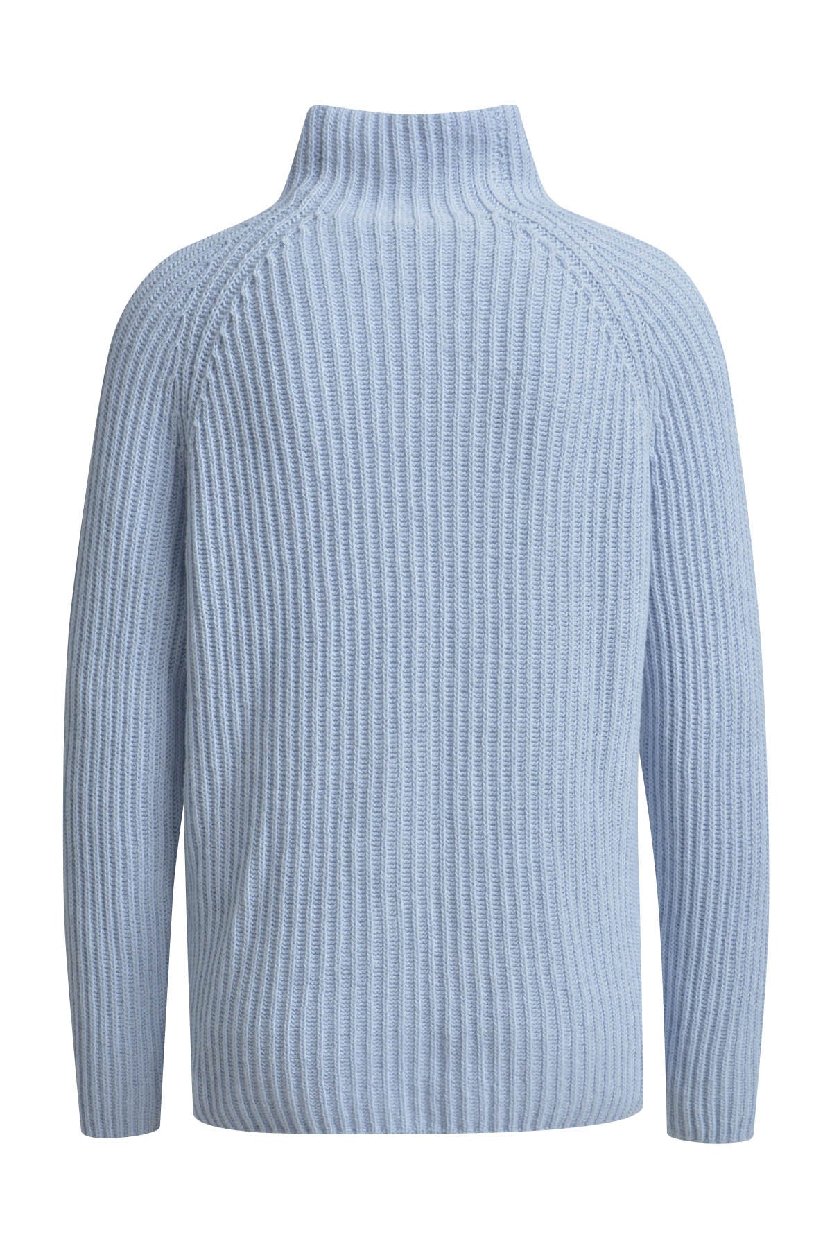 Strickpullover mit Stehkragen - 603 - Blau