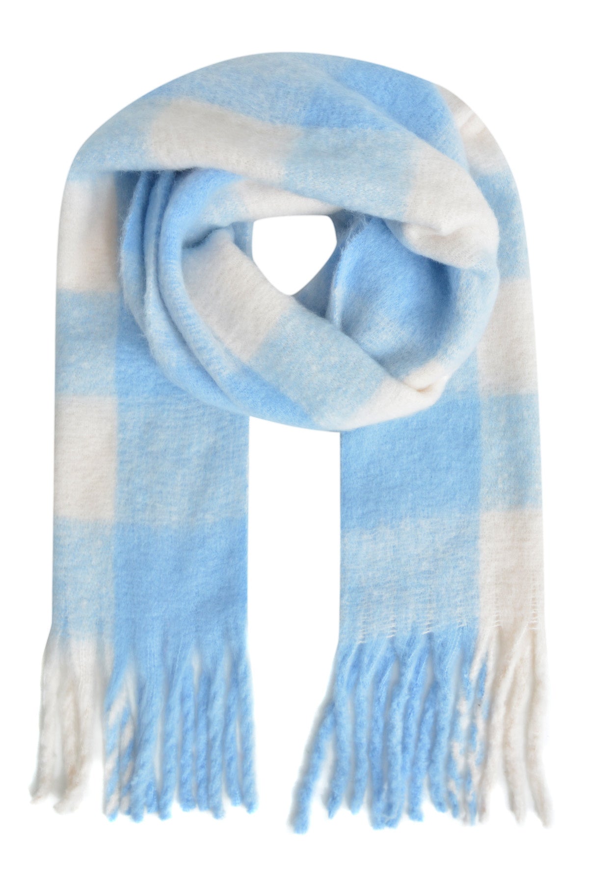 Schal - 633 - Blau | Weiß
