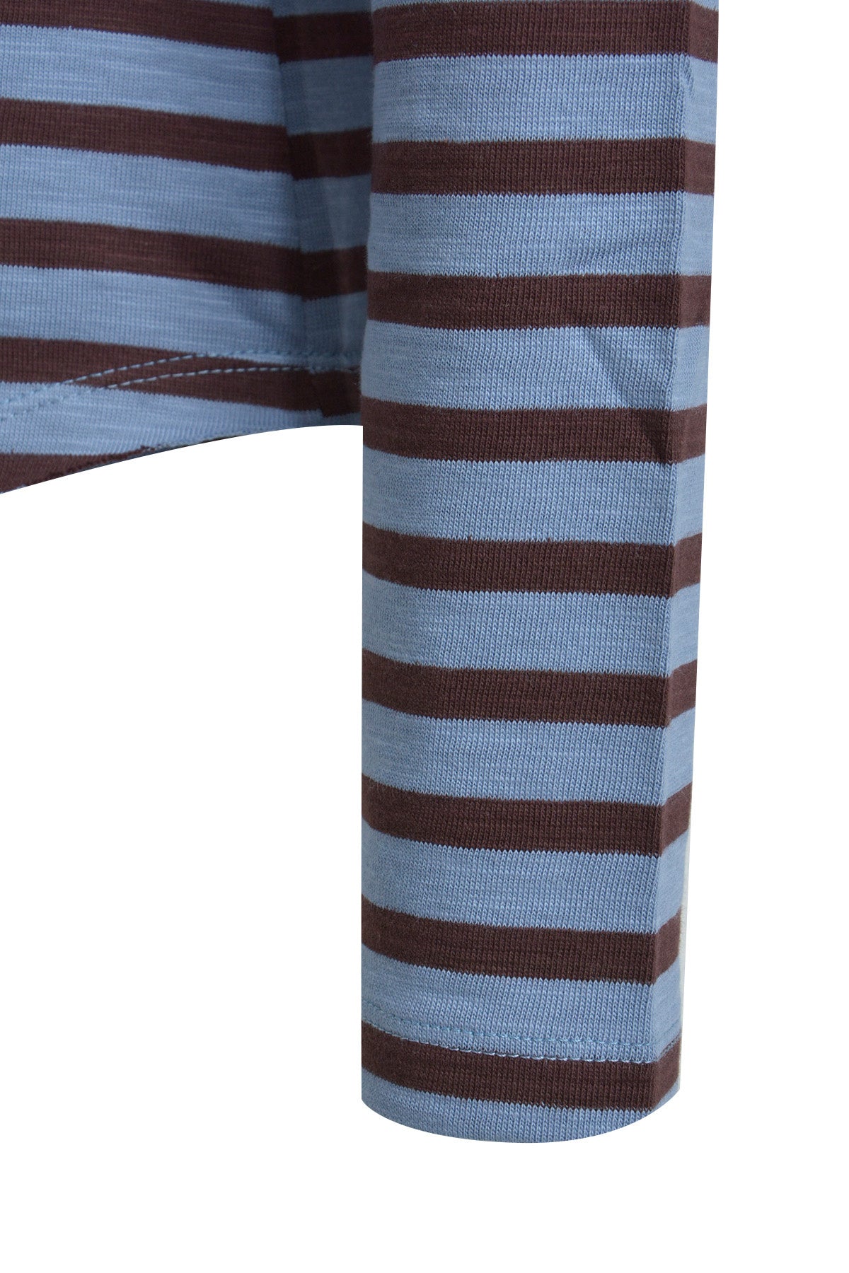 Langarmshirt gestreift aus Baumwolle - 633 - Blau