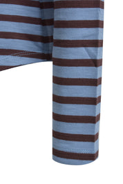 Langarmshirt gestreift aus Baumwolle - 633 - Blau