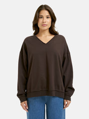 Sweatshirt Oversized Fit - 903 - Braun
