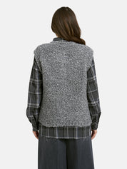 Bouclé Weste - 809 - Grau