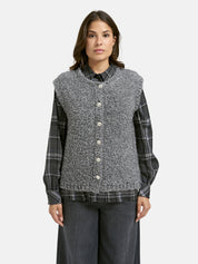 Bouclé Weste - 809 - Grau