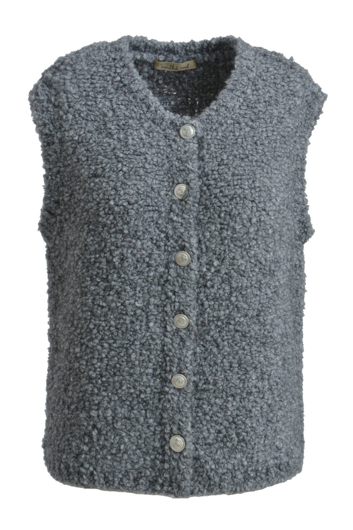 Bouclé Weste - 809 - Grau