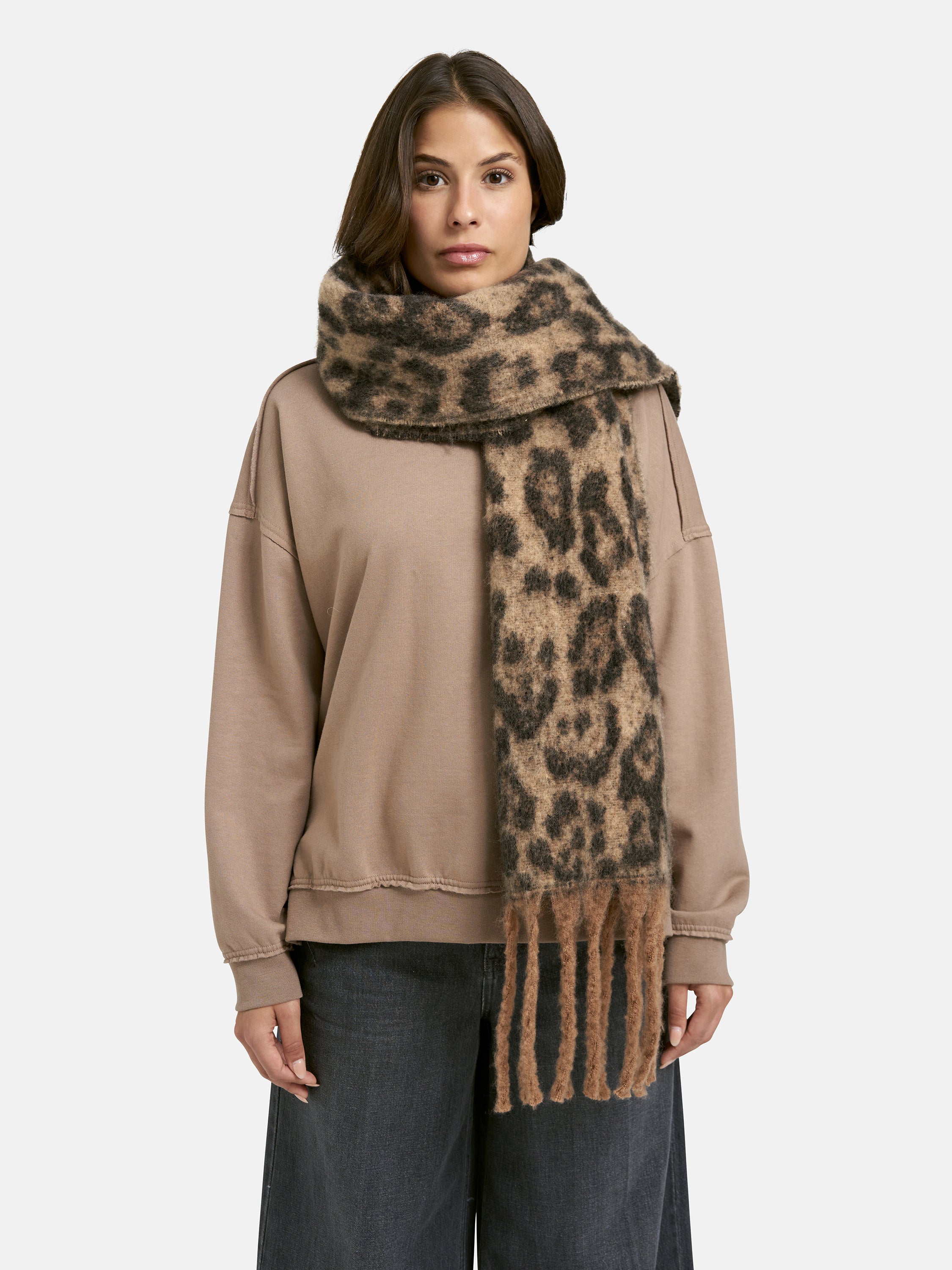 Schal im Animal Print - 1922 - Braun