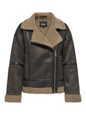 Jacke ONLKENDRA oversized - Chocolate Torte/COCOA CRÉME - Braun