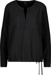 Schlupfbluse aus Viskose - 999 schwarz - Schwarz