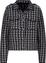 Strickjacke aus Baumwollmix - 822 ash grey melange gemustert - Grau