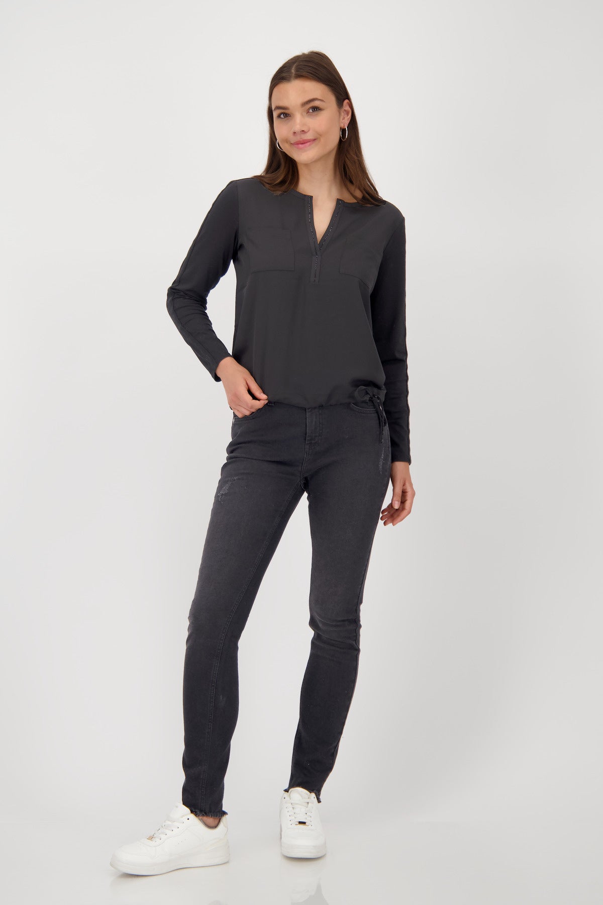 Schlupfbluse aus Viskose - 999 schwarz - Schwarz