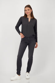 Schlupfbluse aus Viskose - 999 schwarz - Schwarz