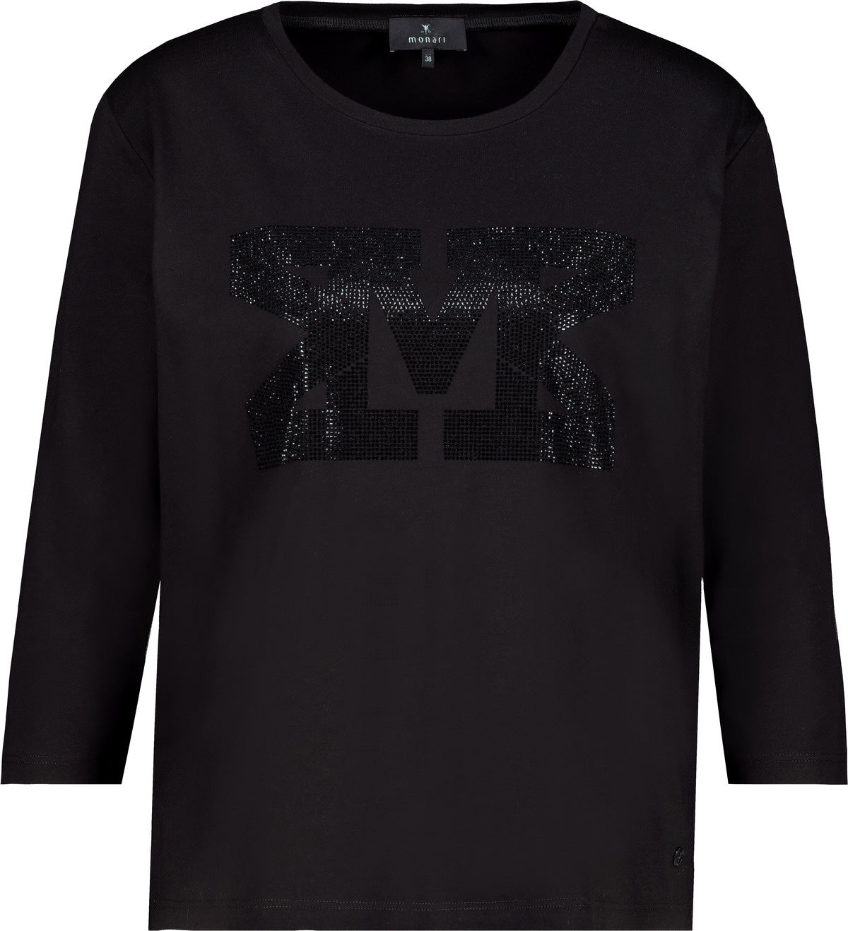 Langarmshirt aus Baumwollmix - 999 schwarz - Schwarz