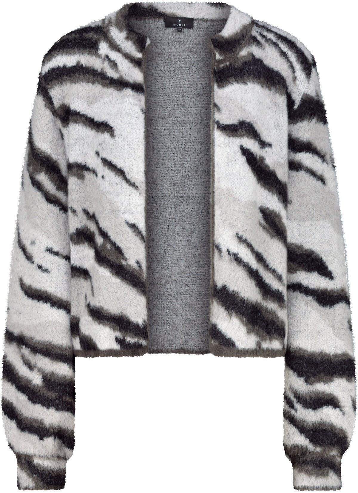 Strickcardigan gemustert - 819 ash grey gemustert - Grau