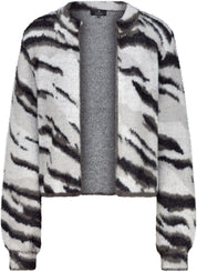 Strickcardigan gemustert - 819 ash grey gemustert - Grau
