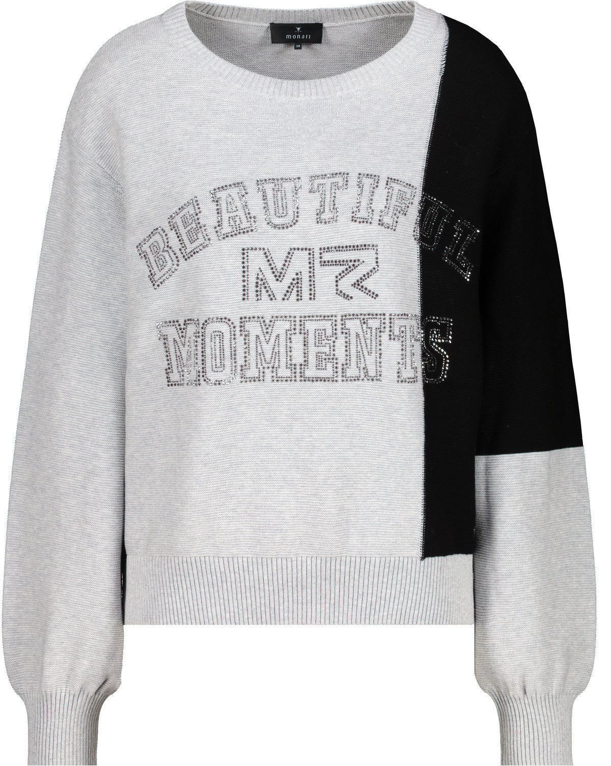Strickpullover aus Baumwolle - 820 ash grey melange - Grau