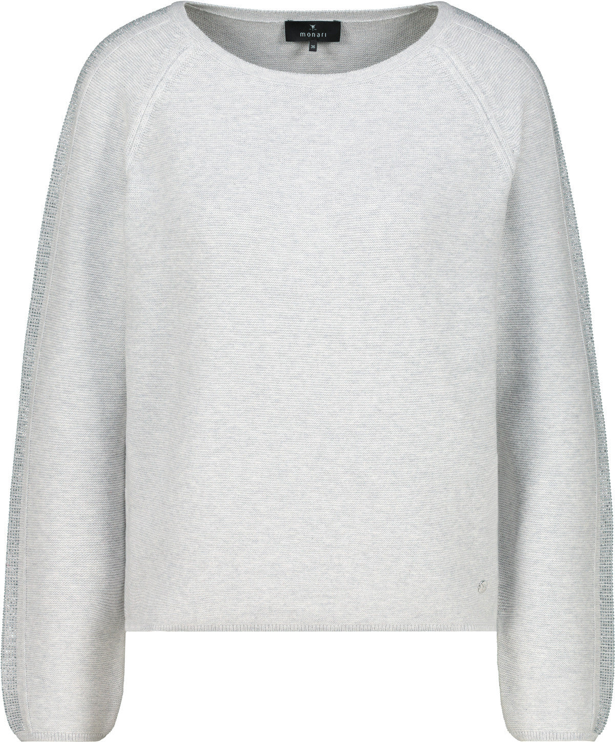 Strickpullover aus Baumwolle - 820 ash grey melange - Grau