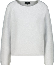 Strickpullover aus Baumwolle - 820 ash grey melange - Grau