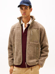 Teddy-Fleecejacke - AFE-BEIGE - Beige
