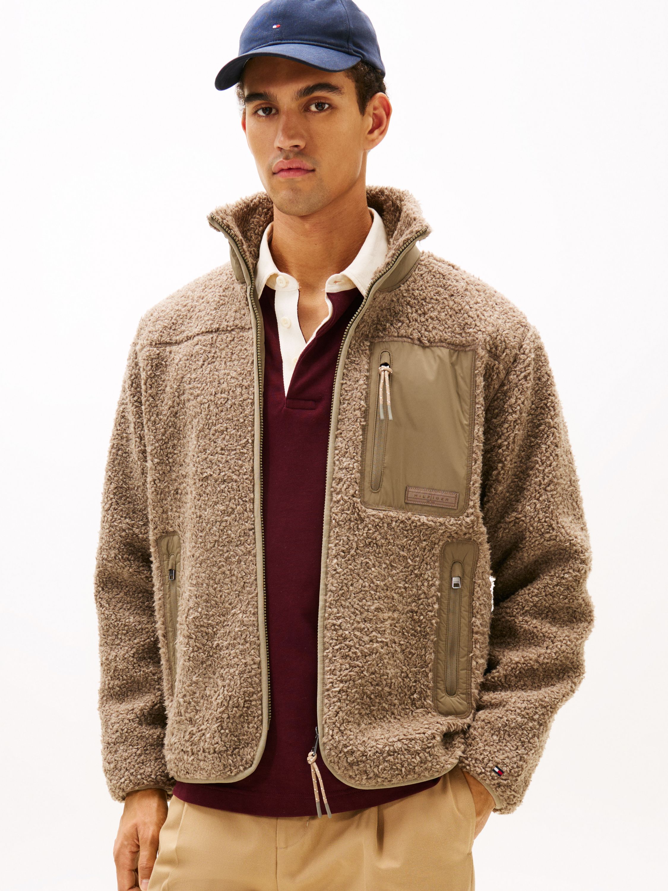 Teddy-Fleecejacke - AFE-BEIGE - Beige