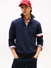 Pullover mit Troyerkragen - DW5-BLUE - Blau