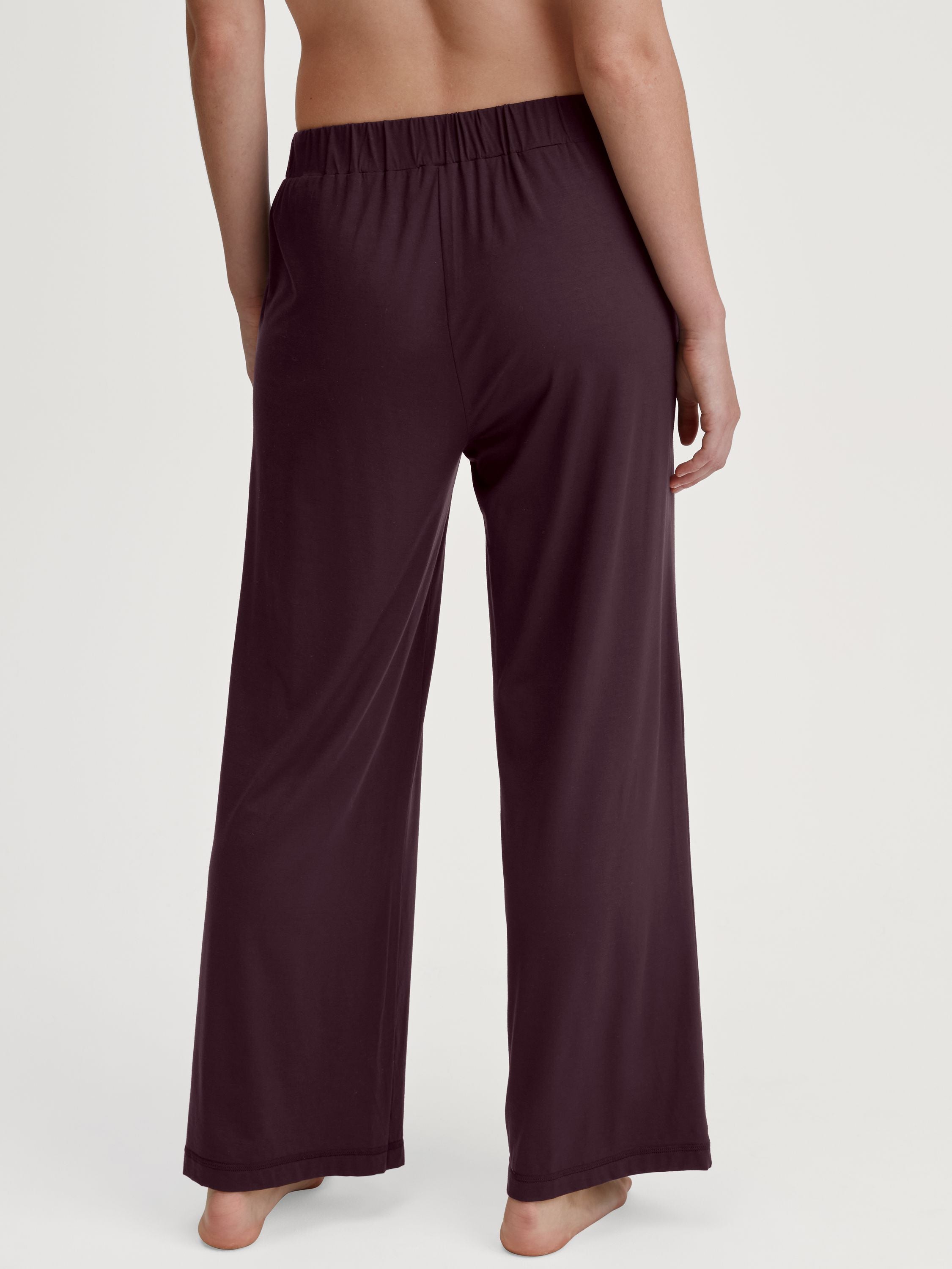 Pyjamahose Loose Fit - 227 black cherry - Rot