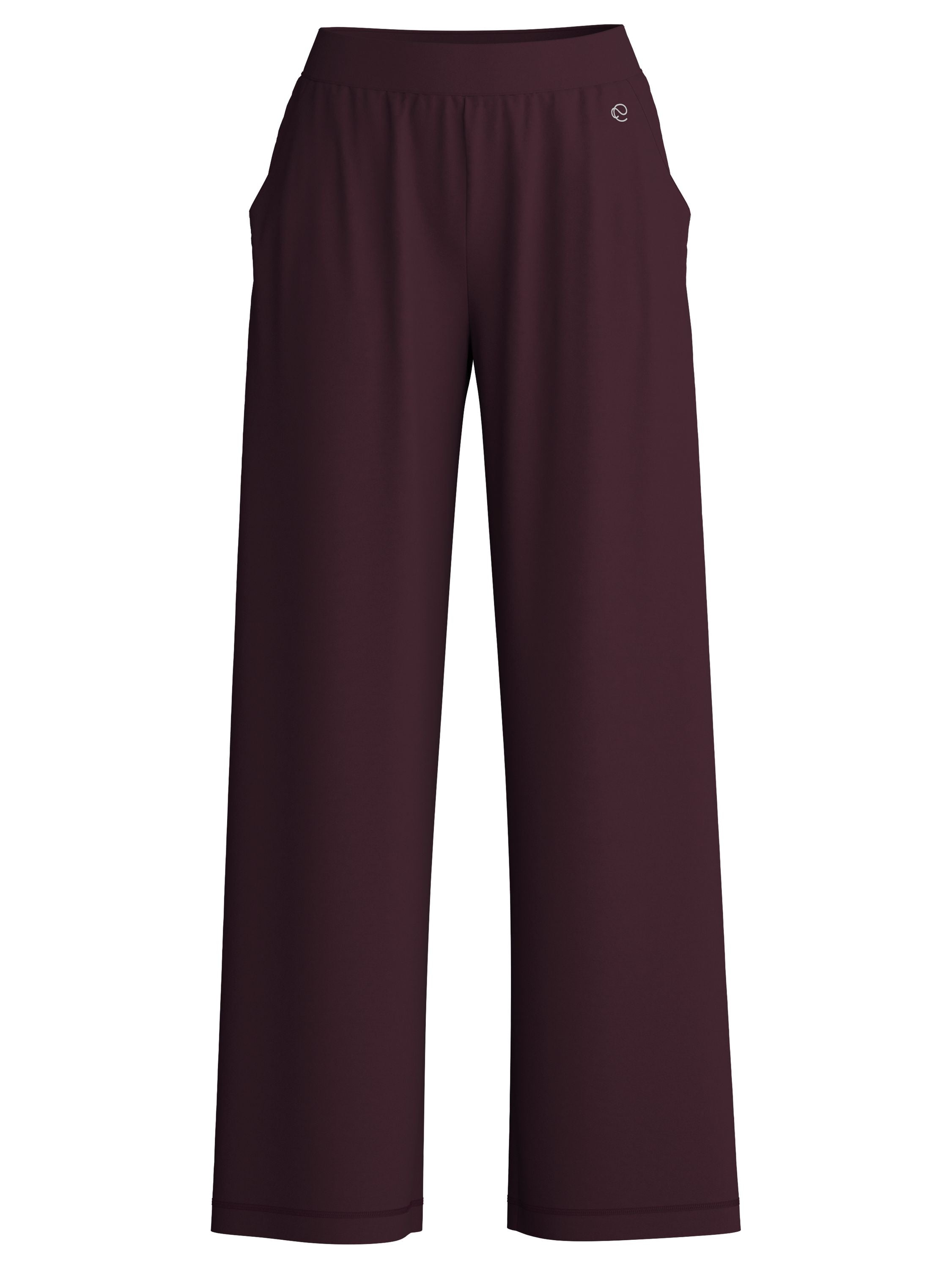 Pyjamahose Loose Fit - 227 black cherry - Rot