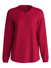 Langarmshirt aus Baumwolle - 167-rio red - Rot