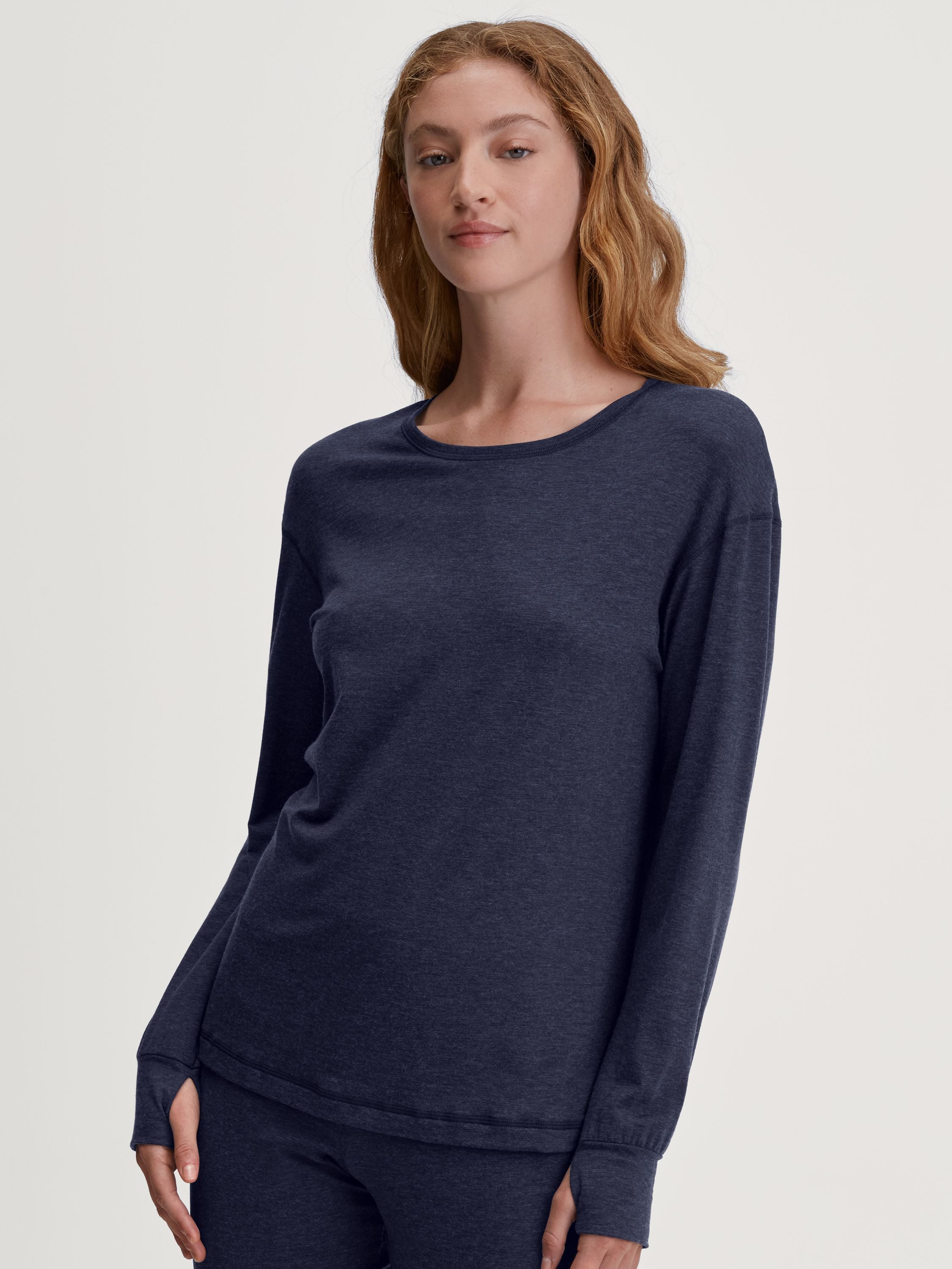 Langarmshirt - 459 evening blue - Blau