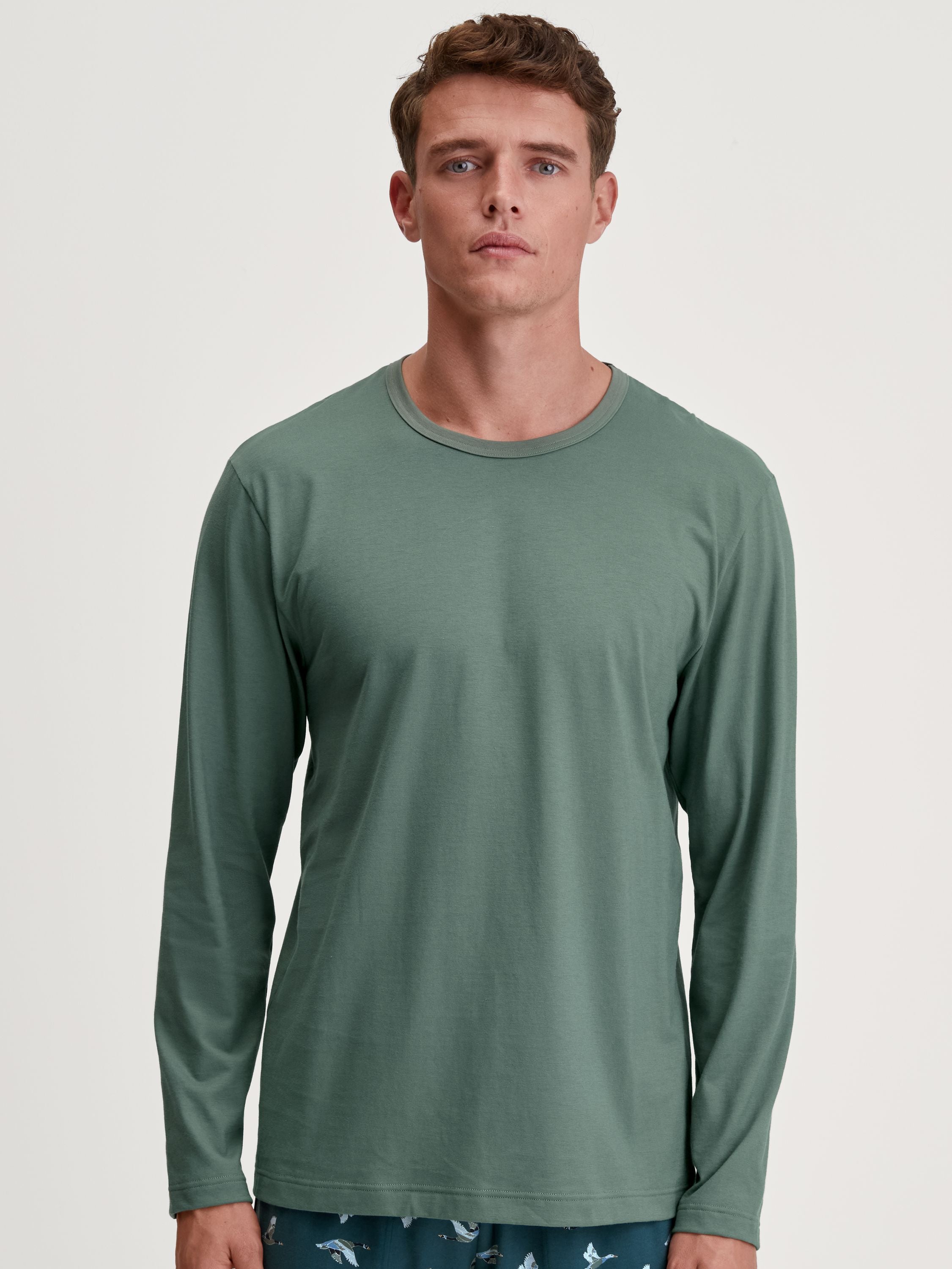 Schlafshirt aus Bio-Baumwolle - 549 dark glen - Grün